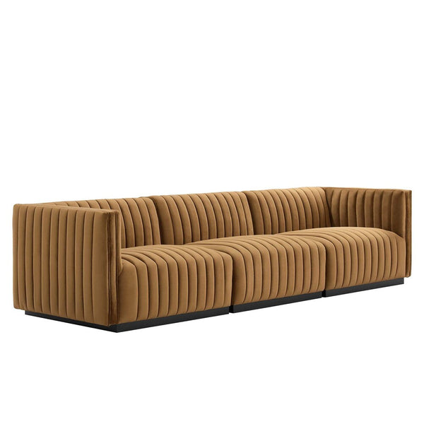 Modway Conjure Channel Tufted Performance Velvet Sofa - EEI-5765