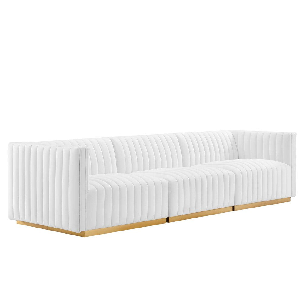 Modway Conjure Channel Tufted Performance Velvet Sofa - EEI-5843  4