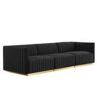 Modway Conjure Channel Tufted Performance Velvet Sofa - EEI-5843