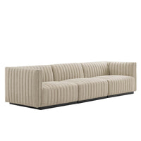 Modway Conjure Channel Tufted Upholstered Fabric Sofa - EEI-5787