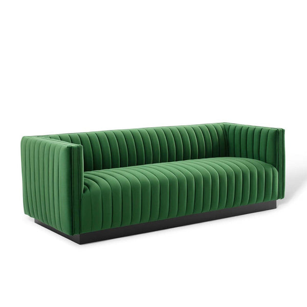 Modway Conjure Channel Tufted Velvet Sofa - EEI-3885  1