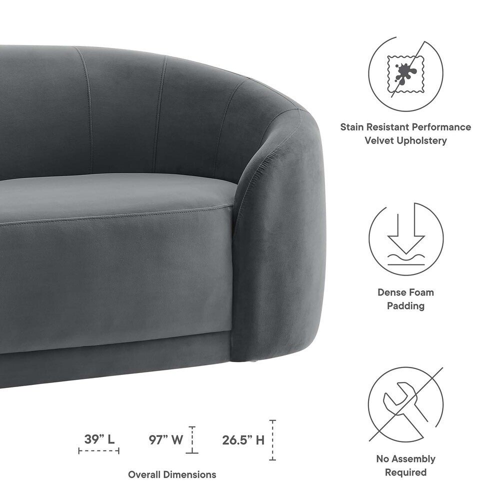 Modway Contessa Performance Velvet Sofa - EEI-5018  6