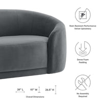 Modway Contessa Performance Velvet Sofa - EEI-5018  6