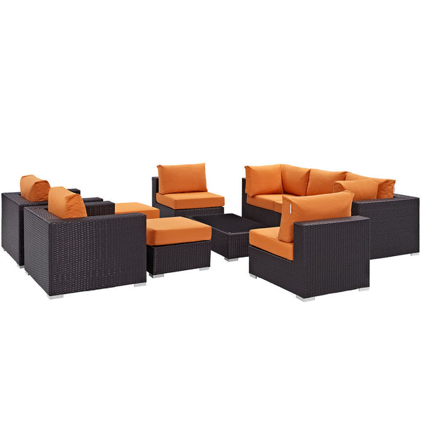 Modway Convene 10 Piece Outdoor Patio Sectional Set - EEI-2169  2