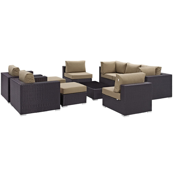 Modway Convene 10 Piece Outdoor Patio Sectional Set - EEI-2169  1