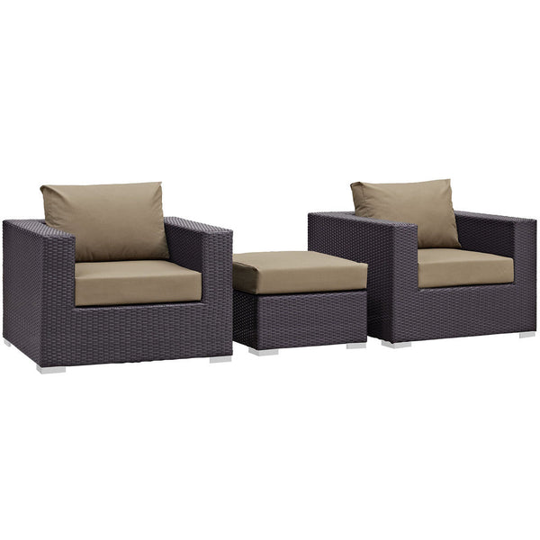 Modway Convene 3 Piece Outdoor Patio Sofa Set - EEI-2174  1