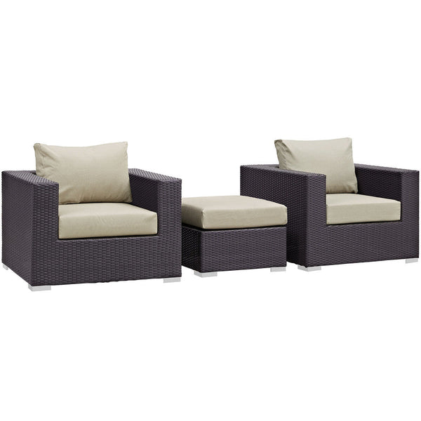 Modway Convene 3 Piece Outdoor Patio Sofa Set - EEI-2174