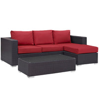 Modway Convene 3 Piece Outdoor Patio Sofa Set - EEI-2178  4