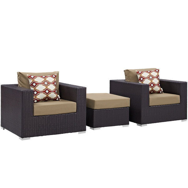 Modway Convene 3 Piece Outdoor Patio Sofa Set - EEI-2363  1