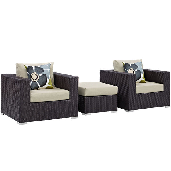 Modway Convene 3 Piece Outdoor Patio Sofa Set - EEI-2363