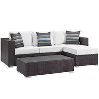 Modway Convene 3 Piece Outdoor Patio Sofa Set - EEI-2364  5