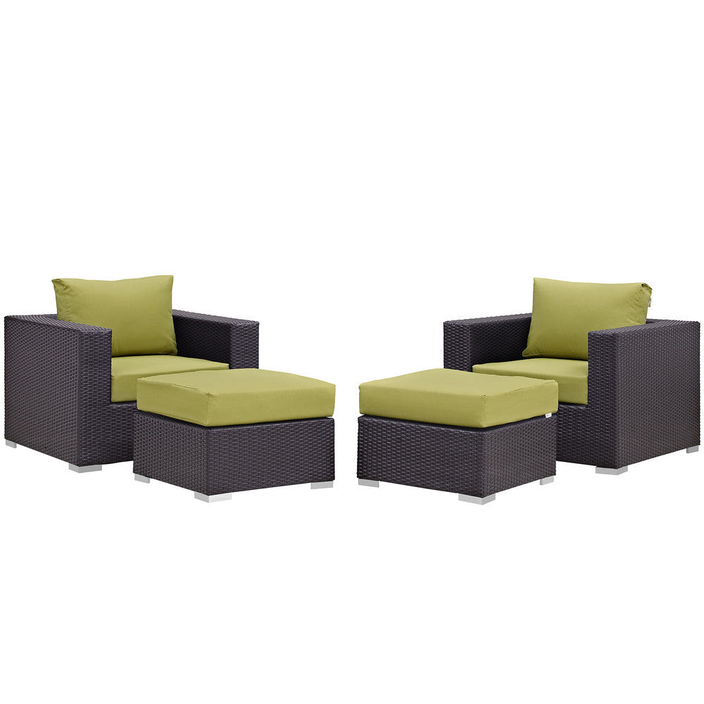 Modway Convene 4 Piece Outdoor Patio Sectional Set - EEI-2202  3