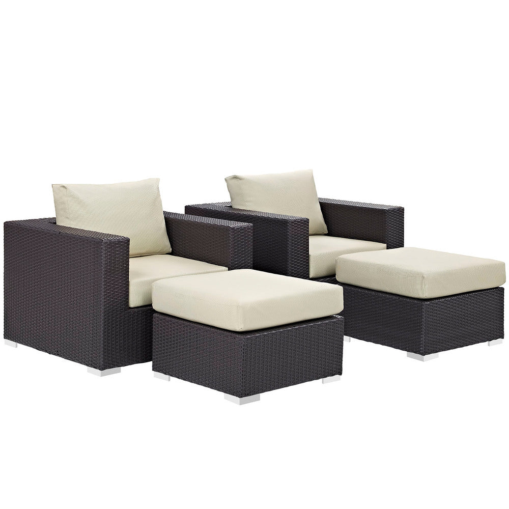 Modway Convene 4 Piece Outdoor Patio Sectional Set - EEI-2202  7