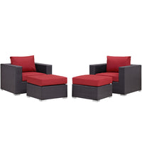 Modway Convene 4 Piece Outdoor Patio Sectional Set - EEI-2202  4