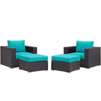 Modway Convene 4 Piece Outdoor Patio Sectional Set - EEI-2202  5