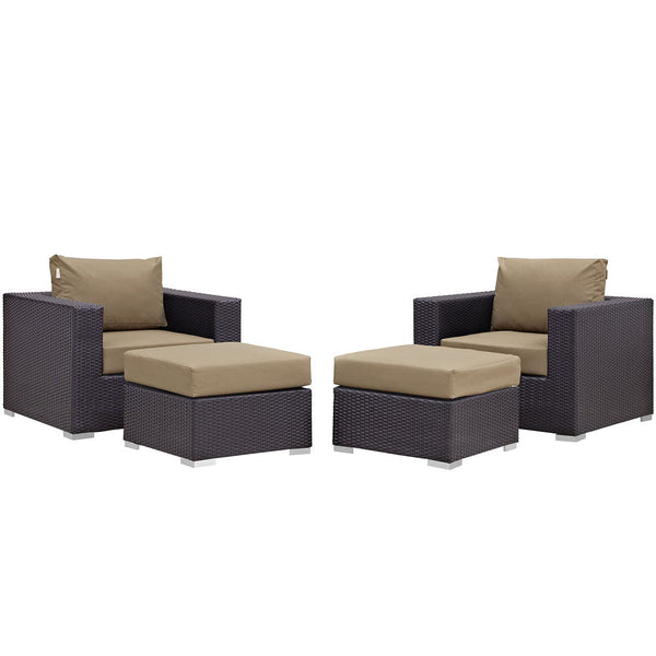 Modway Convene 4 Piece Outdoor Patio Sectional Set - EEI-2202  1