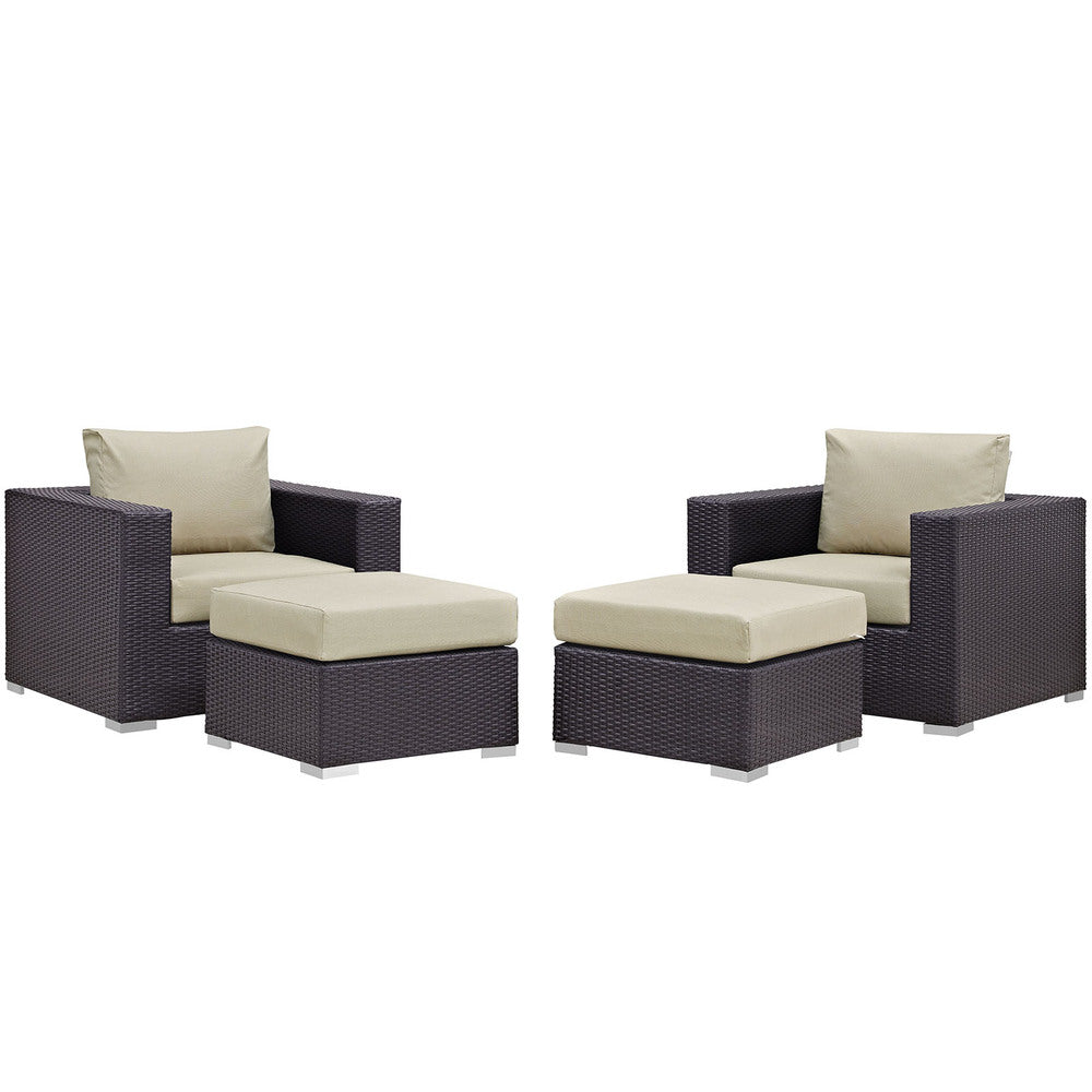 Modway Convene 4 Piece Outdoor Patio Sectional Set - EEI-2202