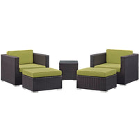 Modway Convene 5 Piece Outdoor Patio Sectional Set - EEI-1809  3