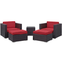 Modway Convene 5 Piece Outdoor Patio Sectional Set - EEI-1809  4