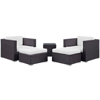 Modway Convene 5 Piece Outdoor Patio Sectional Set - EEI-1809  6