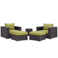 Modway Convene 5 Piece Outdoor Patio Sectional Set - EEI-2201  3