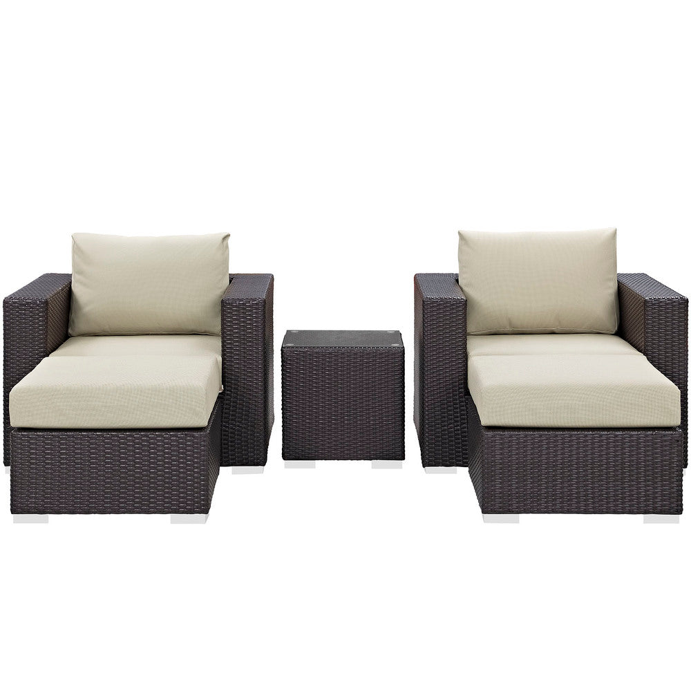 Modway Convene 5 Piece Outdoor Patio Sectional Set - EEI-2201  8