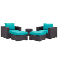 Modway Convene 5 Piece Outdoor Patio Sectional Set - EEI-2201  5