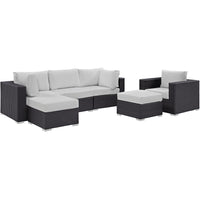 Modway Convene 6 Piece Outdoor Patio Sectional Set - EEI-2207  4