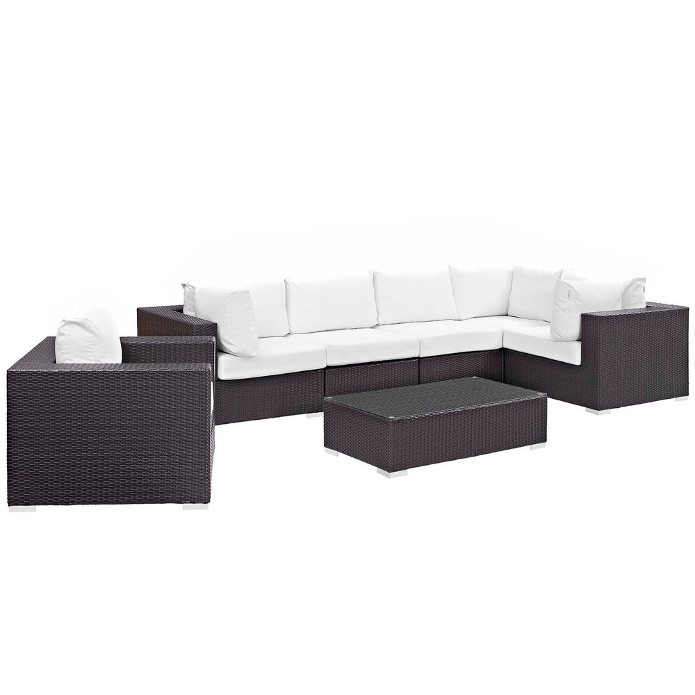 Modway Convene 7 Piece Outdoor Patio Sectional Set - EEI-2157  4