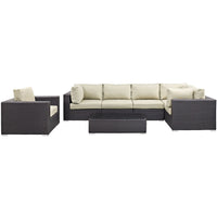 Modway Convene 7 Piece Outdoor Patio Sectional Set - EEI-2157  7