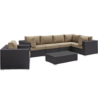 Modway Convene 7 Piece Outdoor Patio Sectional Set - EEI-2157  1