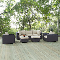 Modway Convene 7 Piece Outdoor Patio Sectional Set - EEI-2200  11