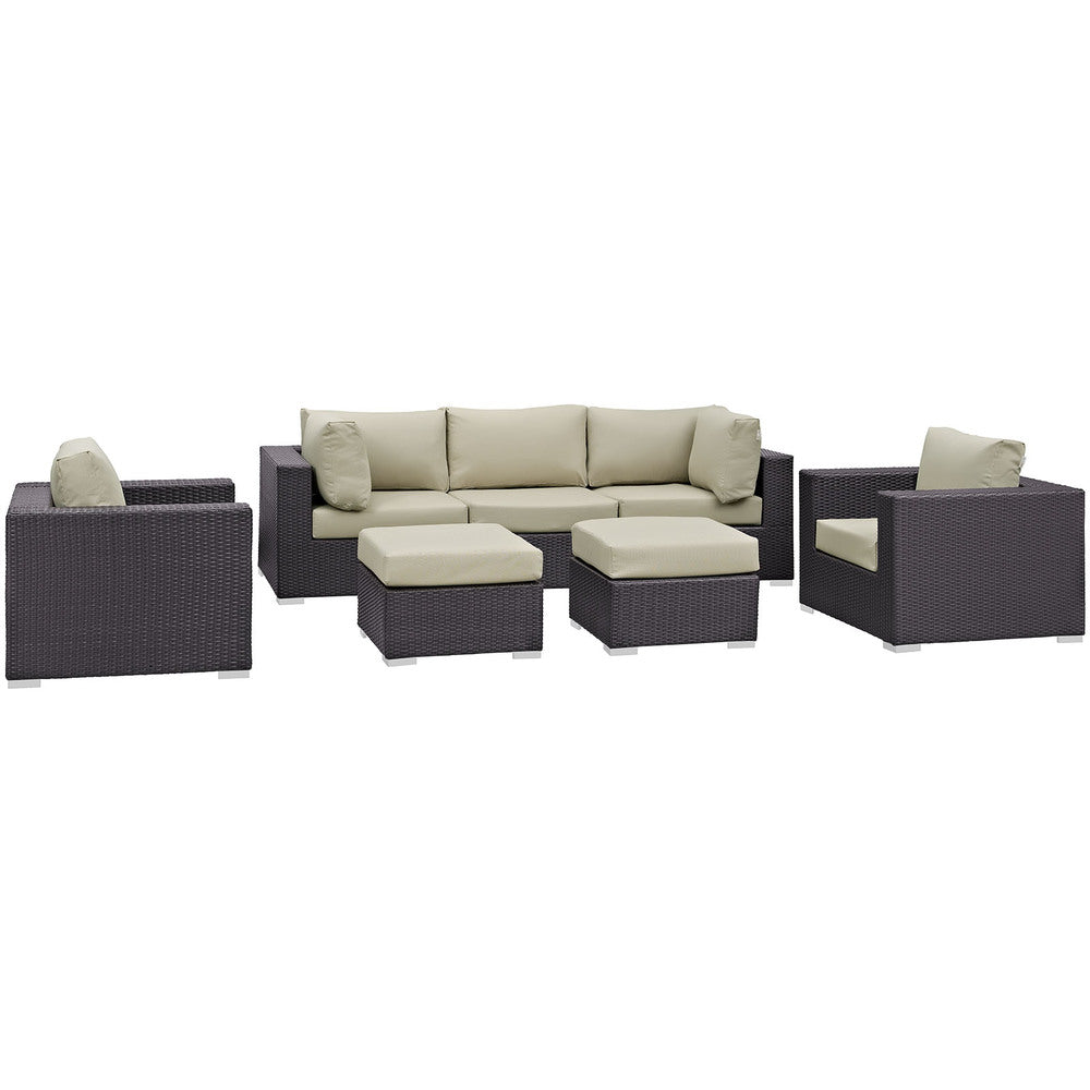 Modway Convene 7 Piece Outdoor Patio Sectional Set - EEI-2200