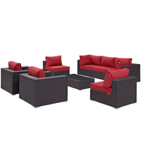 Modway Convene 8 Piece Outdoor Patio Sectional Set - EEI-2203  3