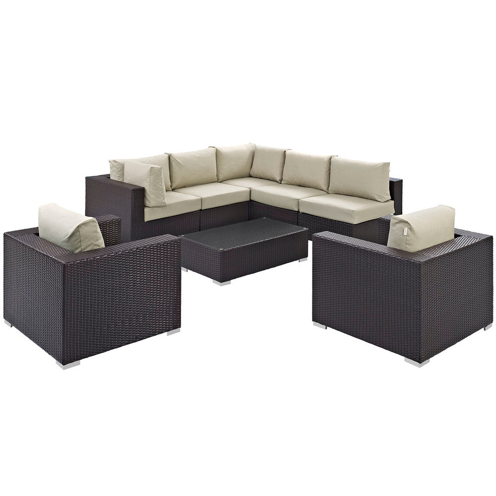 Modway Convene 8 Piece Outdoor Patio Sectional Set - EEI-2203  6