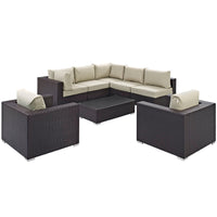 Modway Convene 8 Piece Outdoor Patio Sectional Set - EEI-2203  6