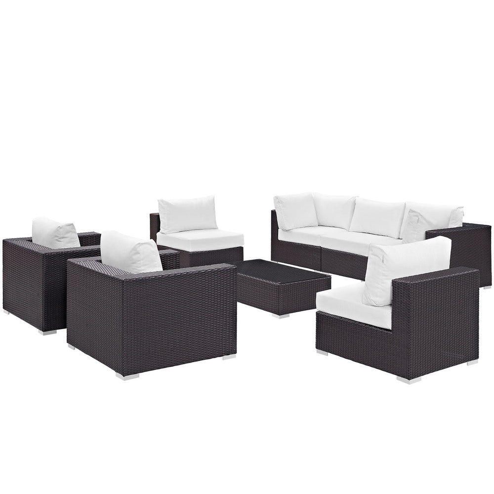 Modway Convene 8 Piece Outdoor Patio Sectional Set - EEI-2203  4