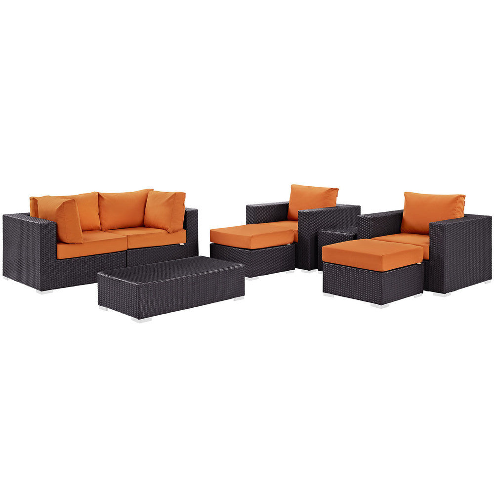 Modway Convene 8 Piece Outdoor Patio Sectional Set - EEI-2206  2