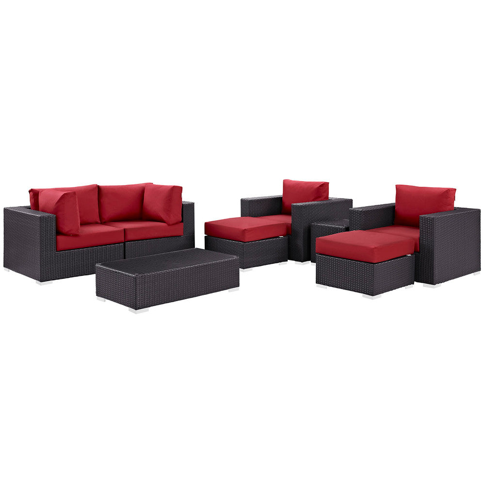 Modway Convene 8 Piece Outdoor Patio Sectional Set - EEI-2206  4