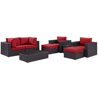 Modway Convene 8 Piece Outdoor Patio Sectional Set - EEI-2206  4