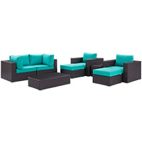 Modway Convene 8 Piece Outdoor Patio Sectional Set - EEI-2206  5