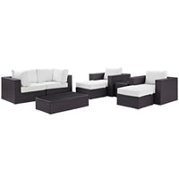 Modway Convene 8 Piece Outdoor Patio Sectional Set - EEI-2206  6