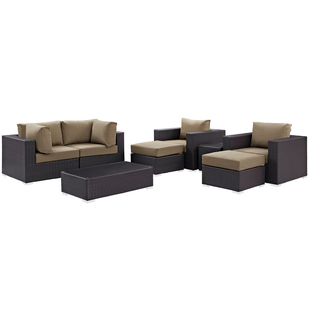 Modway Convene 8 Piece Outdoor Patio Sectional Set - EEI-2206  1