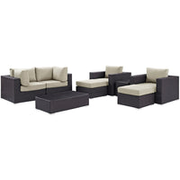 Modway Convene 8 Piece Outdoor Patio Sectional Set - EEI-2206