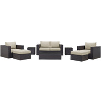 Modway Convene 8 Piece Outdoor Patio Sofa Set - EEI-2159  6