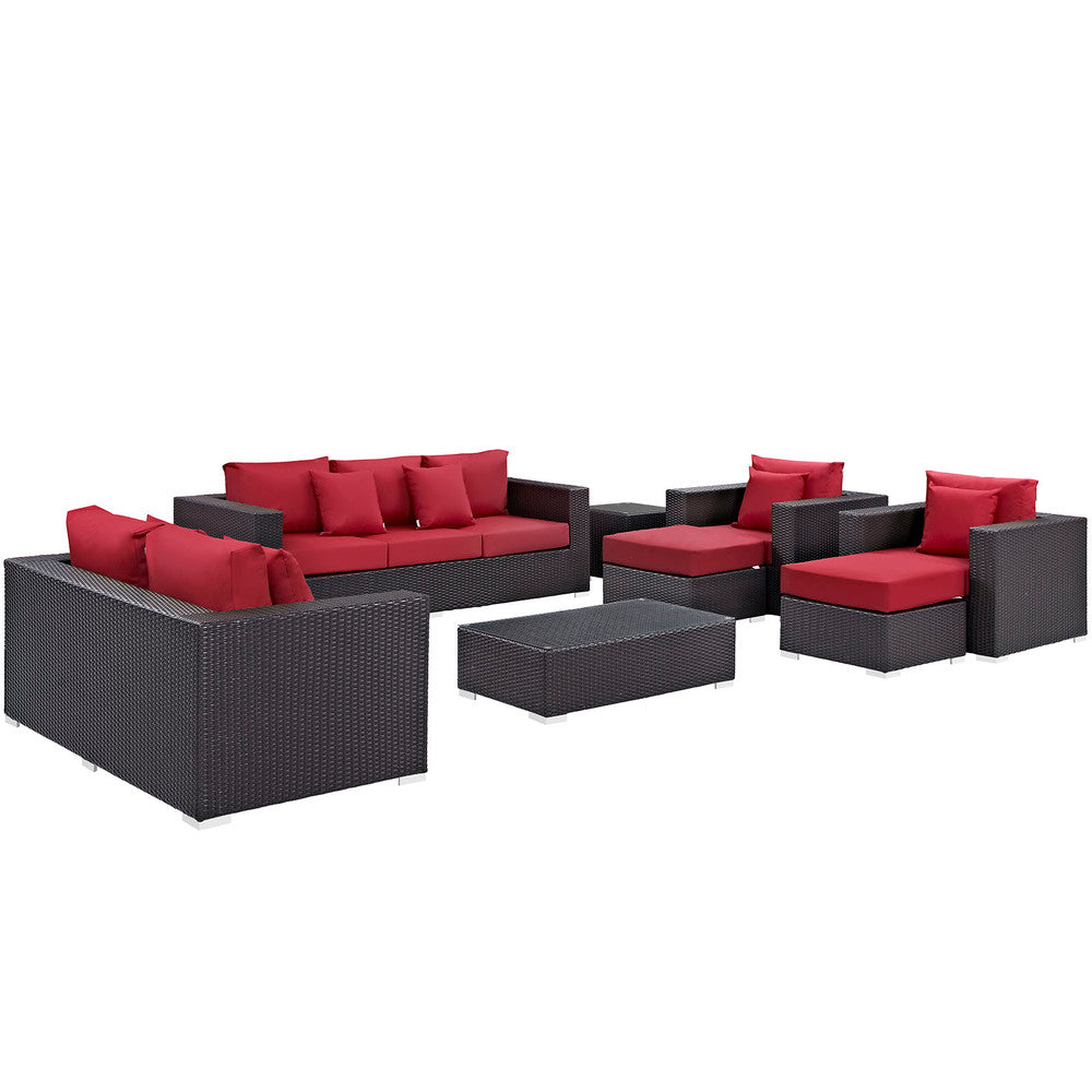 Modway Convene 9 Piece Outdoor Patio Sofa Set - EEI-2161  1