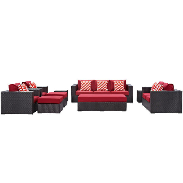 Modway Convene 9 Piece Outdoor Patio Sofa Set - EEI-2354  1