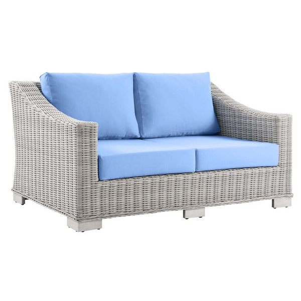 Modway Conway Outdoor Patio Wicker Rattan Loveseat - EEI-4841  1