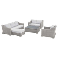 Modway Conway Sunbrella® Outdoor Patio Wicker Rattan 5-Piece Furniture Set - EEI-4356  2