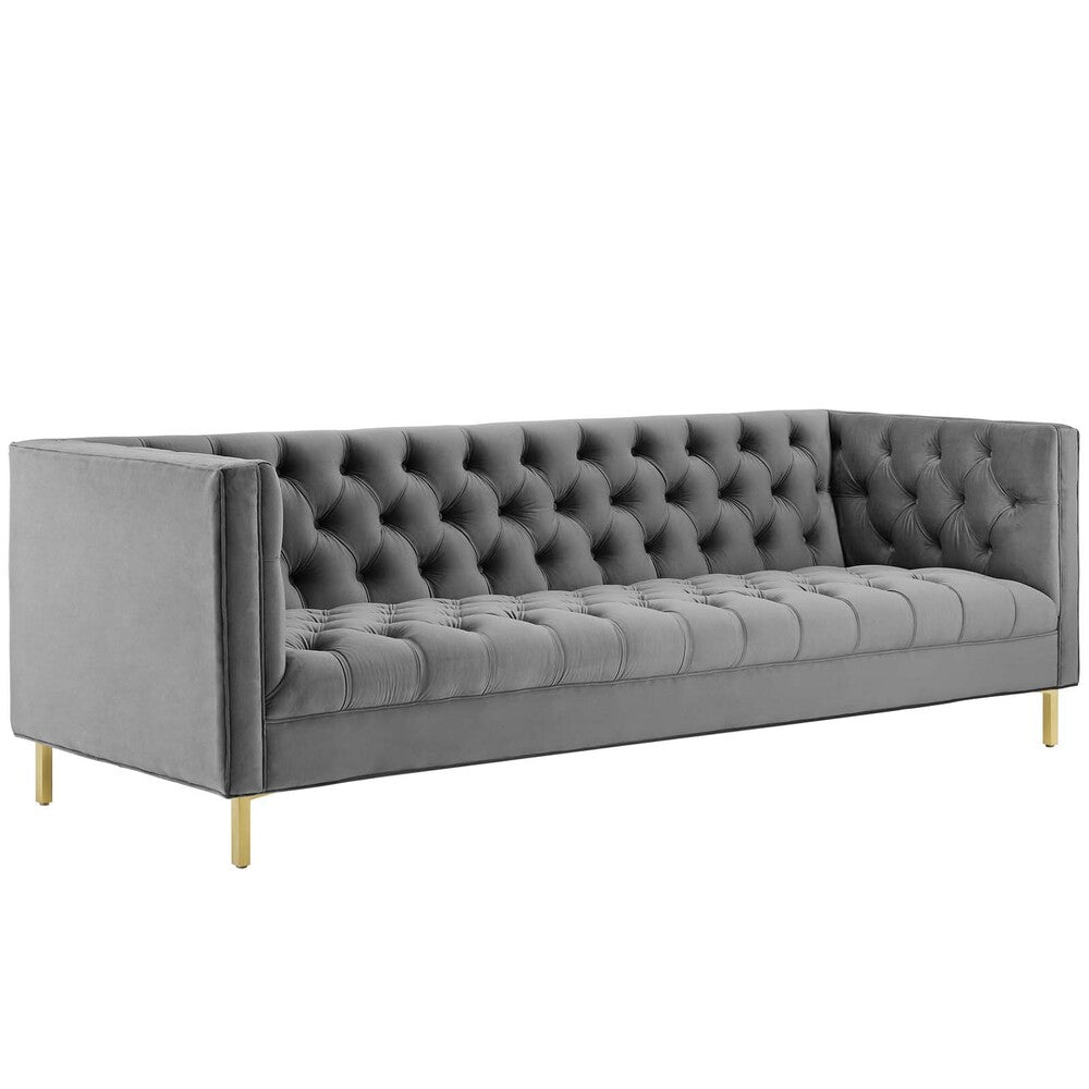 Modway Delight Tufted Button Performance Velvet Sofa - EEI-3455  3